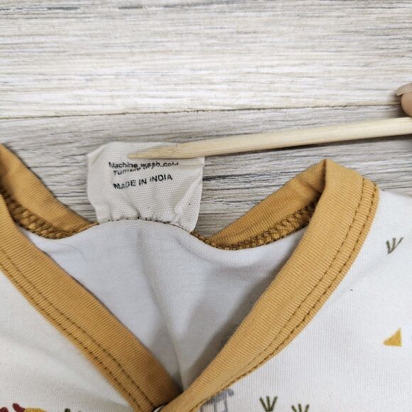 Viverano Organic Comfort Baby Boy Shortie Romper 3-6 Months Farm Tractor Animals - Picture 4 of 5